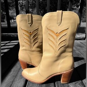 Vintage ACME Women’s Mid-Calf Heeled Western  Boots